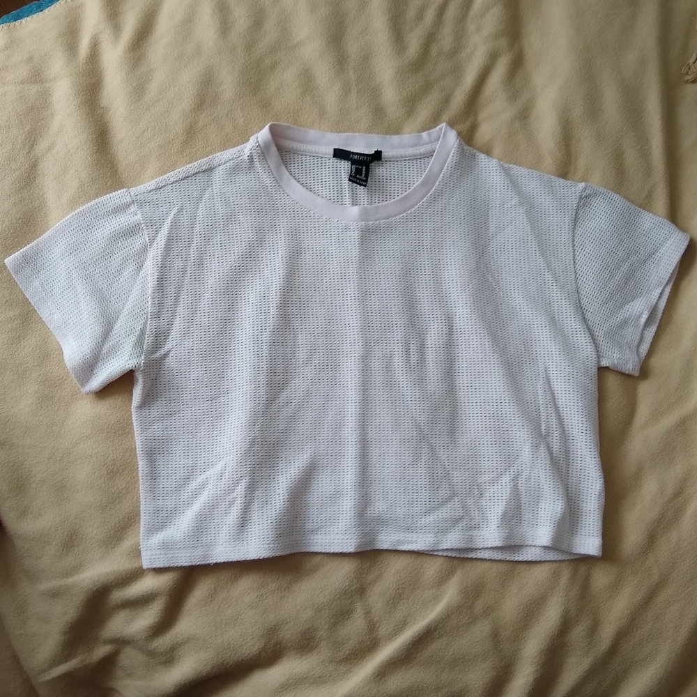 Baby pink crop top Forever 21